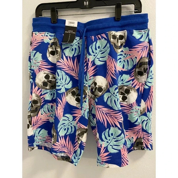 SKULL SUMMER LOUNGE SHORTS WITH POCKETS  -  ALL SIZES S - L AVAILABLE - Picture 7 of 7